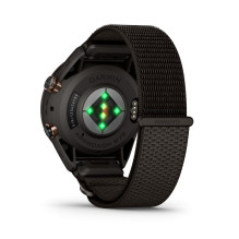 Garmin Approach S72 - 43 mm Carbon Gray / Heritage Bronze DLC Titanium Bezel with Pebble Grey ComfortFit Fabric Band