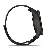Garmin Approach S72 - 43 mm Carbon Gray / Heritage Bronze DLC Titanium Bezel with Pebble Grey ComfortFit Fabric Band