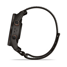 Garmin Approach S72 - 43 mm Carbon Gray / Heritage Bronze DLC Titanium Bezel with Pebble Grey ComfortFit Fabric Band