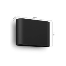 Philips Hue WCA Dymera Smart Wall Light Indoor and Outdoor , 2000-6500 Hue White Colour Ambiance Philips Hue WCA Dymera Smart Wall Light Indoor and Outdoor , 2000-6500 Hue White Colour Ambiance