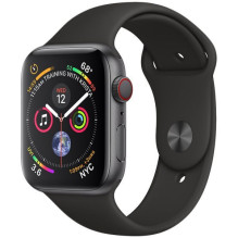 „Apple Watch Series 4“, 40 mm, aliuminio sportinis dirželis, juodos spalvos, aliuminio spalvos „Apple Watch Series 4“, 40 mm, aliuminio sportinis dirželis, juodos spalvos, aliuminio spalvos