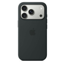 Apple iPhone 17 Pro silikoninis dėklas su MagSafe sąsaja – juodas