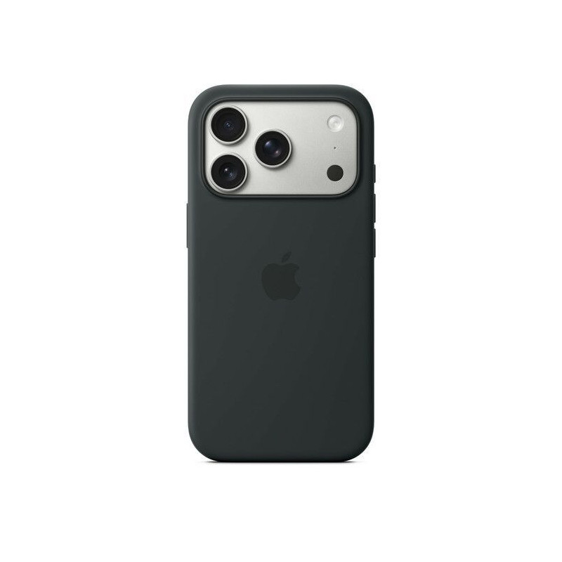 Apple iPhone 17 Pro silikoninis dėklas su MagSafe sąsaja – juodas