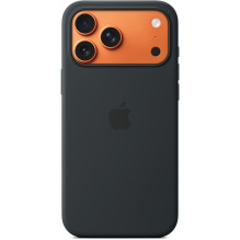 Apple iPhone 17 Pro Max silikoninis dėklas su MagSafe sąsaja – juodas