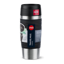 TRAVEL MUG Waves Thermobecher (schwarz / edelstahl, 0,36 Liter)
