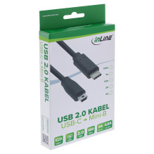INLINE USB 2.0 Kabel Tipas C ir Mini-B 5pol . Stecker Stecker schwarz 2m INLINE USB 2.0 Kabel Tipas C ir Mini-B 5pol . Stecker Stecker schwarz 2m