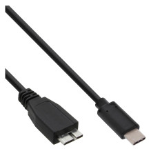 INLINE USB 3.1 Kabel tipo C ir Micro -B Stecker Stecker Schwarz 0,5m