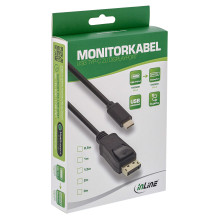 INLINE USB Displaykabel USB Typ-C Stecker zu DisplayPort Stecker DP Alt Mode 4K2K schwarz 2m INLINE USB Displaykabel USB Typ-C Stecker zu DisplayPort Stecker DP Alt Mode 4K2K schwarz 2m