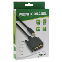 INLINE USB Displaykabel USB Typ-C Stecker zu DVI Stecker DP Alt Mode 4K2K schwarz 2m INLINE USB Displaykabel USB Typ-C Stecker zu DVI Stecker DP Alt Mode 4K2K schwarz 2m