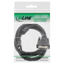 INLINE HDMI-DVI Adapteris 19pol Stecker auf 18+1 Stecker mit Ferrit 1,8m