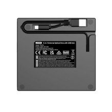Išorinis DVD / CD įrašymo įrenginys Unitek, USB šakotuvas 5Gbps, SD kortelių skaitytuvas T1037A01