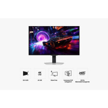 Samsung Odyssey S32FG814SU QD-OLED (80 cm (32 Zoll), sidabras, UltraHD / 4K, FreeSync Premium Pro, USB-Hub, 240Hz