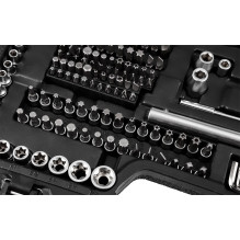 NEO TOOLS Galvučių rinkinys 1/2", 1/3", 220 vnt., matinės apdailos