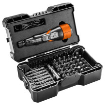 NEO TOOLS cordless screwdriver USB-C 3.6 V, Li-Ion, plastic case + accessories NEO TOOLS cordless screwdriver USB-C 3.6 V, Li-Ion, plastic case + accessories