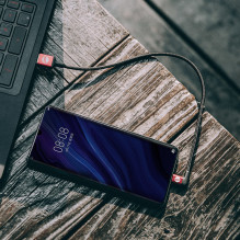 Kabelis - PGYTECH USB A į Type C kabelis 35cm L formos jungtis