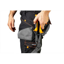 NEO TOOLS HD Slim work trousers with belt 81-238, size XS / 46