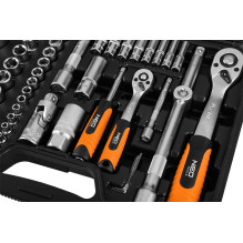 NEO TOOLS Socket Set 1 / 2", 1 / 4", 110 pcs, Satin Finish 10-211 NEO TOOLS Socket Set 1 / 2", 1 / 4", 110 pcs, Satin Finish 10-211