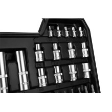 NEO TOOLS Socket Set 1 / 2", 1 / 4", 110 pcs, Satin Finish 10-211 NEO TOOLS Socket Set 1 / 2", 1 / 4", 110 pcs, Satin Finish 10-211