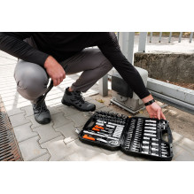 NEO TOOLS Socket Set 1 / 2", 1 / 4", 110 pcs, Satin Finish 10-211 NEO TOOLS Socket Set 1 / 2", 1 / 4", 110 pcs, Satin Finish 10-211