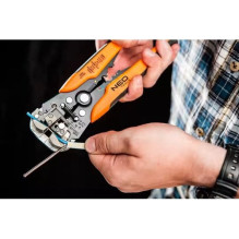 NEO TOOLS Automatic Wire Stripper, 205 mm, Front Stripping