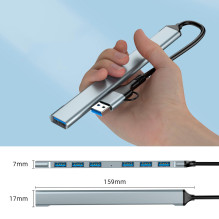 I / O HUB USB-A / USB-C 7PORT / UHB-ACM-U3P1U2P6-01 GEMBIRD I / O HUB USB-A / USB-C 7PORT / UHB-ACM-U3P1U2P6-01 GEMBIRD