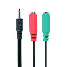 Gembird CCA-417 audio cable 0.2 m 3.5mm 2 x 3.5mm Black