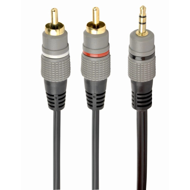 Gembird CCA-352-2.5M audio cable 2 x RCA 3.5mm Black