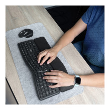 Ergonomiška „Bluetooth“ klaviatūra, Multi - jungtis (QWERTY / JAV išdėstymas) Ergonomiška „Bluetooth“ klaviatūra, Multi - jungtis (QWERTY / JAV išdėstymas)
