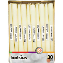 Žvakė, kūginė Bolsius, 24.5 cm, dramblio kaulo sp.