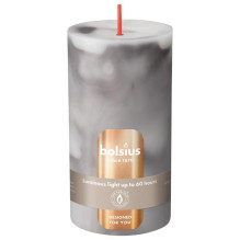 Candle, cylindrical Bolsius Carrara Grey, 13 / 6.8 cm Candle, cylindrical Bolsius Carrara Grey, 13 / 6.8 cm