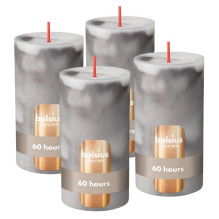 Candle, cylindrical Bolsius Carrara Grey, 13 / 6.8 cm Candle, cylindrical Bolsius Carrara Grey, 13 / 6.8 cm