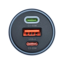 Forcell F-Energy Alu Car charger 2 x USB-C + USB-A QC4.0 PD SFC2.0 3A 85W Grey Forcell F-Energy Alu Car charger 2 x USB-C + USB-A QC4.0 PD SFC2.0 3A 85W Grey