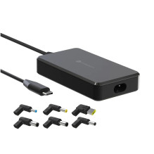 Forcell F-Energy E856 universal laptop charger 65W USB-C + 6 adapters Black Forcell F-Energy E856 universal laptop charger 65W USB-C + 6 adapters Black