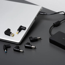 Forcell F-Energy E856 universal laptop charger 65W USB-C + 6 adapters Black Forcell F-Energy E856 universal laptop charger 65W USB-C + 6 adapters Black