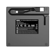 Optinis įrenginys - UNITEK Išorinis DVD-RW Įrenginys Su 5 Gbps USB Šakotuvu Optinis įrenginys - UNITEK Išorinis DVD-RW Įrenginys Su 5 Gbps USB Šakotuvu