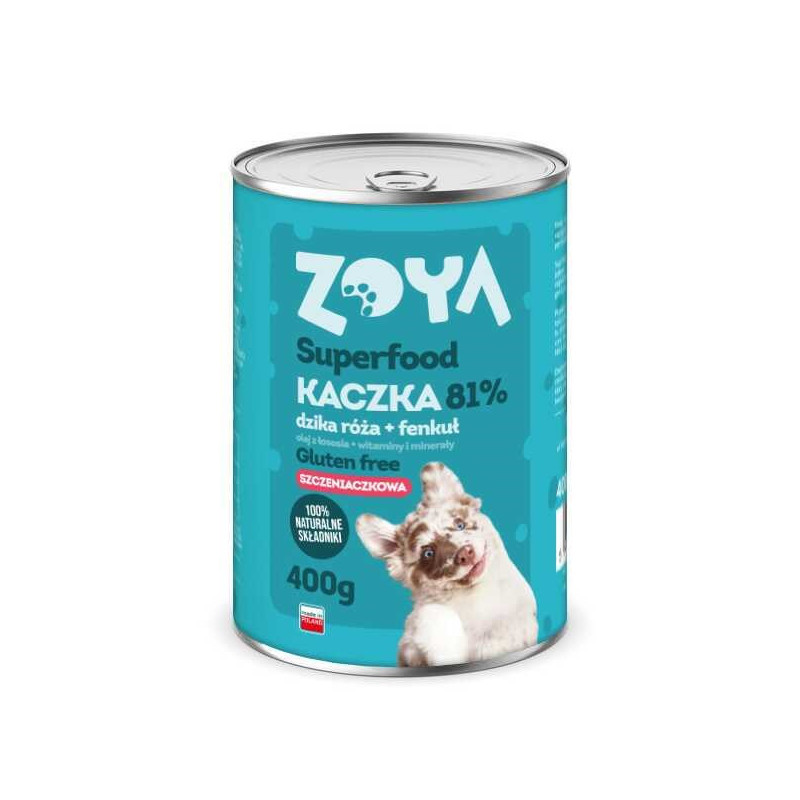 ZOYA Superfood Puppy Duck - šlapias šunų ėdalas - 400 g