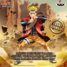 BANPRESTO EVENT IŠSKIRTINĖ GRANDISTA NARUTO - NARUTO UZUMAKI METALO SPALVA.