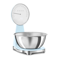 Smeg KSF01PBWW Analog and Digital Kitchen Scale Pastel Blue Smeg KSF01PBWW Analog and Digital Kitchen Scale Pastel Blue
