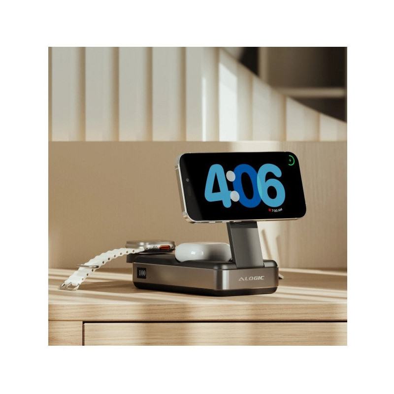 Alogic Roam 6-in-1 Power Bank 21,000 mAh with Qi2 + 100W USB-C