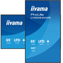 Iiyama ProLite LH6564UHS-B1AG, Public Display (Black (matt), UltraHD / 4K, VA, WiFi, Fernbedienung)