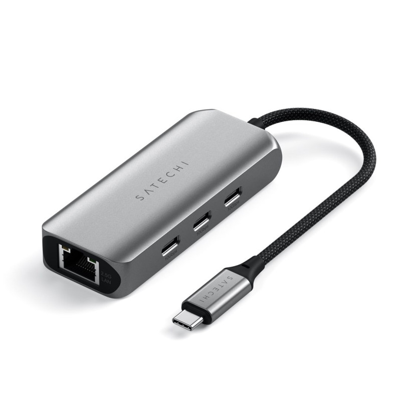 HUB USB Satechi Satechi 4-In-1 USB-C Hub - USB-C mobile device hub (3x USB-C 3.2 gen2 10Gbps, 2.5 Gigabit Ethernet) (spa