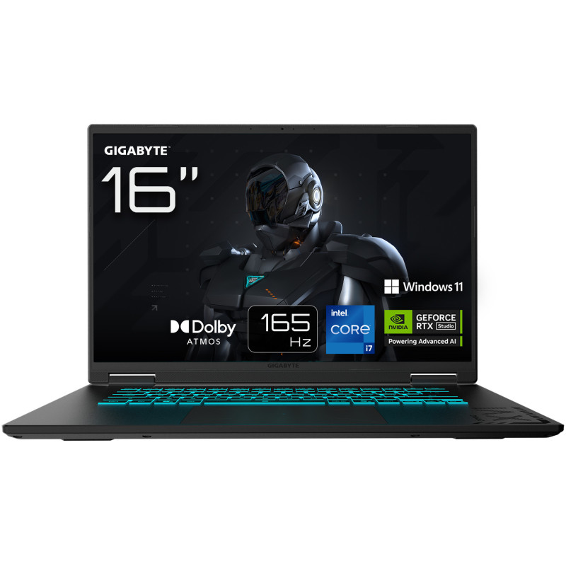 GIGABYTE Gaming A16 CTHI3DE894SH, Black Steel žaidimų nešiojamas kompiuteris, Core i7-13620H, RTX 5050