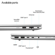 Laptop HP EliteBook 6 G1a Notebook AI - 177-degree hinge design - AMD Ryzen 7 250 - Windows 11 Pro - Radeon 780M - 32 GB