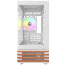 Thermaltake View 170 WS ARGB (weiß / holz, Tempered Glass x 2, Holz-Struktur)