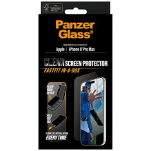 PanzerGlass Ultra-Wide Fit Fastfit ekrano apsauga Apple iPhone 17 Pro Max transparent PanzerGlass Ultra-Wide Fit Fastfit ekrano apsauga Apple iPhone 17 Pro Max transparent