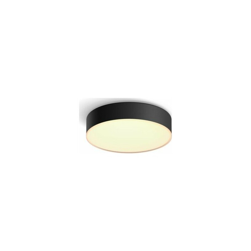 Philips Hue White Ambiance Enrave round ceiling light Black + dimmer switch • S
