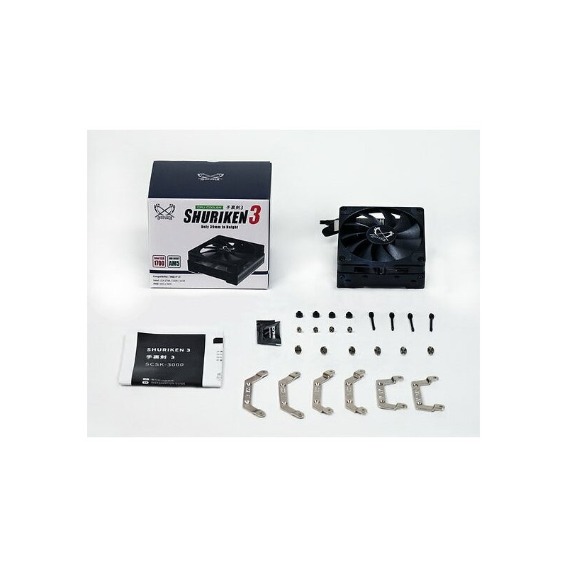 Scythe SHURIKEN 3 Motherboard Fan 9.2 cm Black 1 pc.
