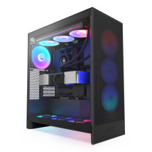 Korpusas H7 FLOW RGB Midi Tower su langeliu (2024) Juodas