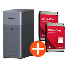 UGREEN NASync DH2300 NAS system 2-bay 8TB incl. 2x WD WD40EFPX NAS HDD - 4 TB