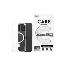 CARE by PanzerGlass® Flagship Case Transparent Urban Combat with White MagSafe iPhone 16 Pro